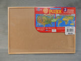 United States & World Map Wooden PuzBox Set - Brand New!