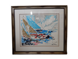 Leroy Nieman Americas Cup Framed Print