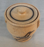 Salt-Glazed Stoneware Crock with Lid