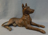 Vintage Bronze Dog Sculpture