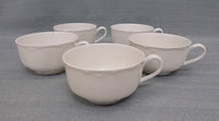 Haviland Ranson White Tea Cups - Set of 5