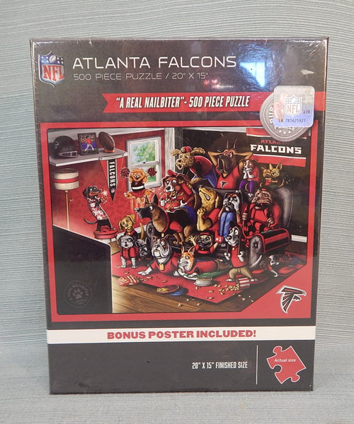 500 Piece "A Real Nailbiter" Atlanta Falcons Puzzle - Brand New!