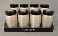 Set of Vintage Kromex Spice Shakers with Holder