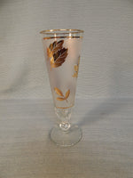 MCM Libbey Gold Leaves Pilsner Glasses  - Set of 6