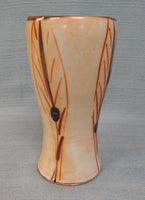 Handmade 8" Beige Pottery Vase