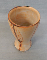 Handmade 8" Beige Pottery Vase