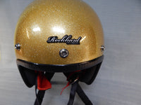 Rockhard American Classic 3/4 Helmet - Gold Flake, Medium - Brand New