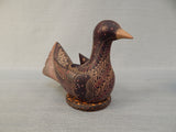 Hand-Painted Wooden Bird with World Egg