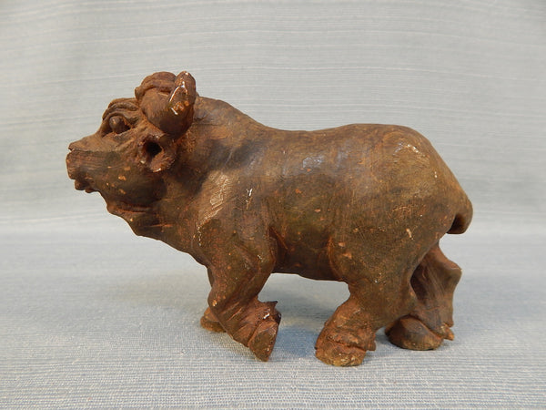 Water Buffalo Stone Carving, Signed by Artist E. Mavura