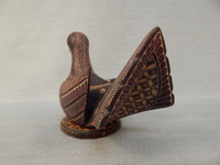 Hand-Painted Wooden Bird with World Egg