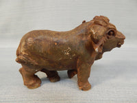 Water Buffalo Stone Carving, Signed by Artist E. Mavura