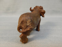 Water Buffalo Stone Carving, Signed by Artist E. Mavura