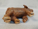 Water Buffalo Stone Carving, Signed by Artist E. Mavura