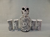 Dia de los Muertos Decanter and Glasses