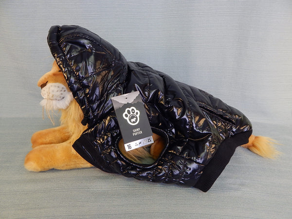 Canada Pooch Shiny Black Puffer Dog Jacket - Medium - BRAND NEW!