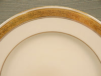 Coalport England 10" China Plates with Gold Leaf Border - Set of 8