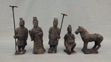 Vintage Terracotta Warriors 5 Piece Chinese Souvenir Boxed Set
