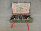 Vintage Terracotta Warriors 5 Piece Chinese Souvenir Boxed Set