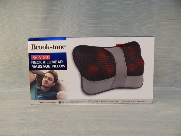 Brookstone Shiatsu Neck & Lumbar Massage Pillow