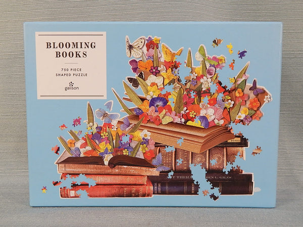 750 Piece Blooming Books Shaped Puzzle