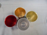 Set of 4 Aluminum Tumblers and Coasters