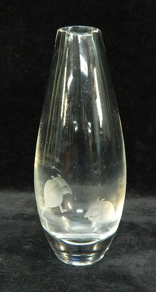 Swedish Art Glass Bud Vase - Condition as Noted