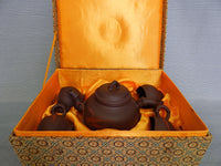 Chinese Brown Tea Pot with 4 Cups