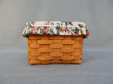 Longaberger 8" Slanted Basket with Cloth Liner