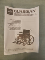 Medline Guardian K1 Manual Wheelchair, 18" Seat, 300 lb. Capacity - New!