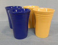 Fiesta Blue and Yellow Tumblers - Set of 4