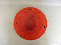 Frosted Red Millefiori Bowl by Garry Nash