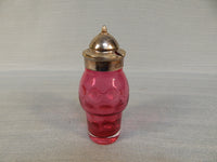 Cranberry Coin Spot Glass Condiment Set - 3 Pieces