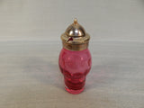 Cranberry Coin Spot Glass Condiment Set - 3 Pieces