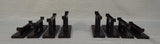 G Scale Model Train Bridge Supports 1-4 x 2 Black - Lot of 8