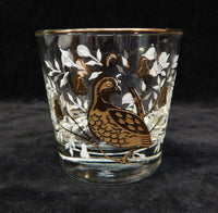 Gold Partridge in Pear Tree Libbey Highball Glasses - Set of 7