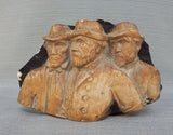 Three Civil War Men Plaster Wall Plaque