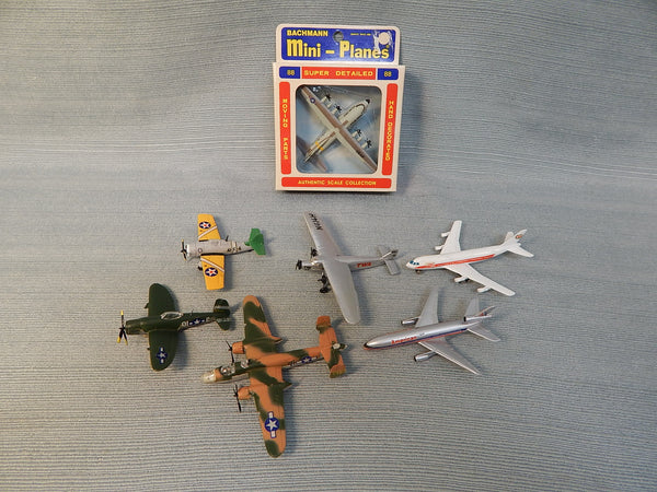 Set of 7 Miniature Model Airplanes