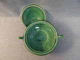 Vintage Mount Clemens Green Vegetable Bowl with Lid