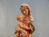 Mary and Joseph Carved Wooden Figurines