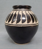 7" Southwestern Geometric Pottery Vase, Signed by Artist