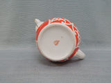 Russian Pesochnoe Red and White Teapot