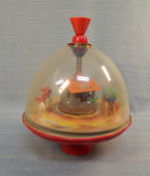 Ellegi Vintage Spinning Top with Turning Western Scene