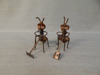 Pair of Ant Gardener Figurines
