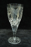 Etched Crystal Water Goblets - Set of 8