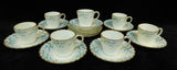 Vintage Minton Demitasse Cups and Saucers - 7 Cups, 10 Saucers