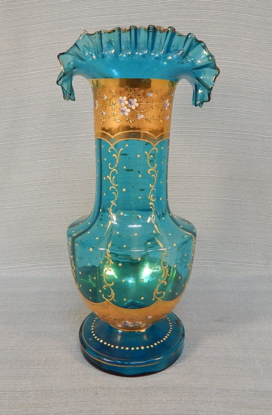 Vintage Victorian Hand-Blown 12" Vase