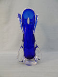 Cobalt Blue Case Glass Vase
