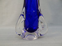 Cobalt Blue Case Glass Vase