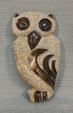 Hand-Carved Granite Owl