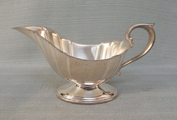 Vintage Footed Silver Plated Sauce / Gravy Boat